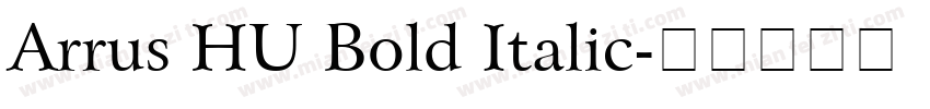 Arrus HU Bold Italic字体转换